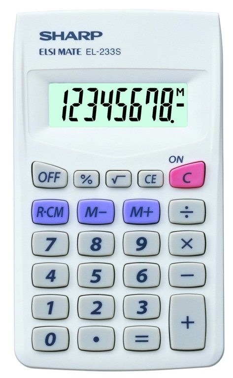 Kalkulator kieszonkowy SHARP EL-233S - 160 szt!