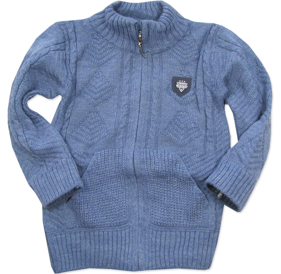 128-134 Sweter sweterek chłopięcy zapinany na zamek golf jeans