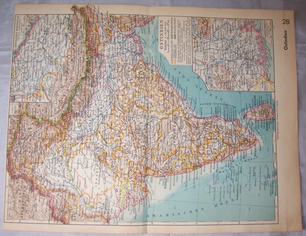 INDIE. Stara mapa. 1935.