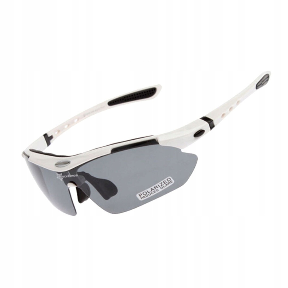 RockBros 10002 okulary rowerowe z polaryzacją wymienne szkła x 5 białe