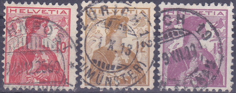 SZWAJCARIA - seria kasowana z 1909 r. X 384 A.