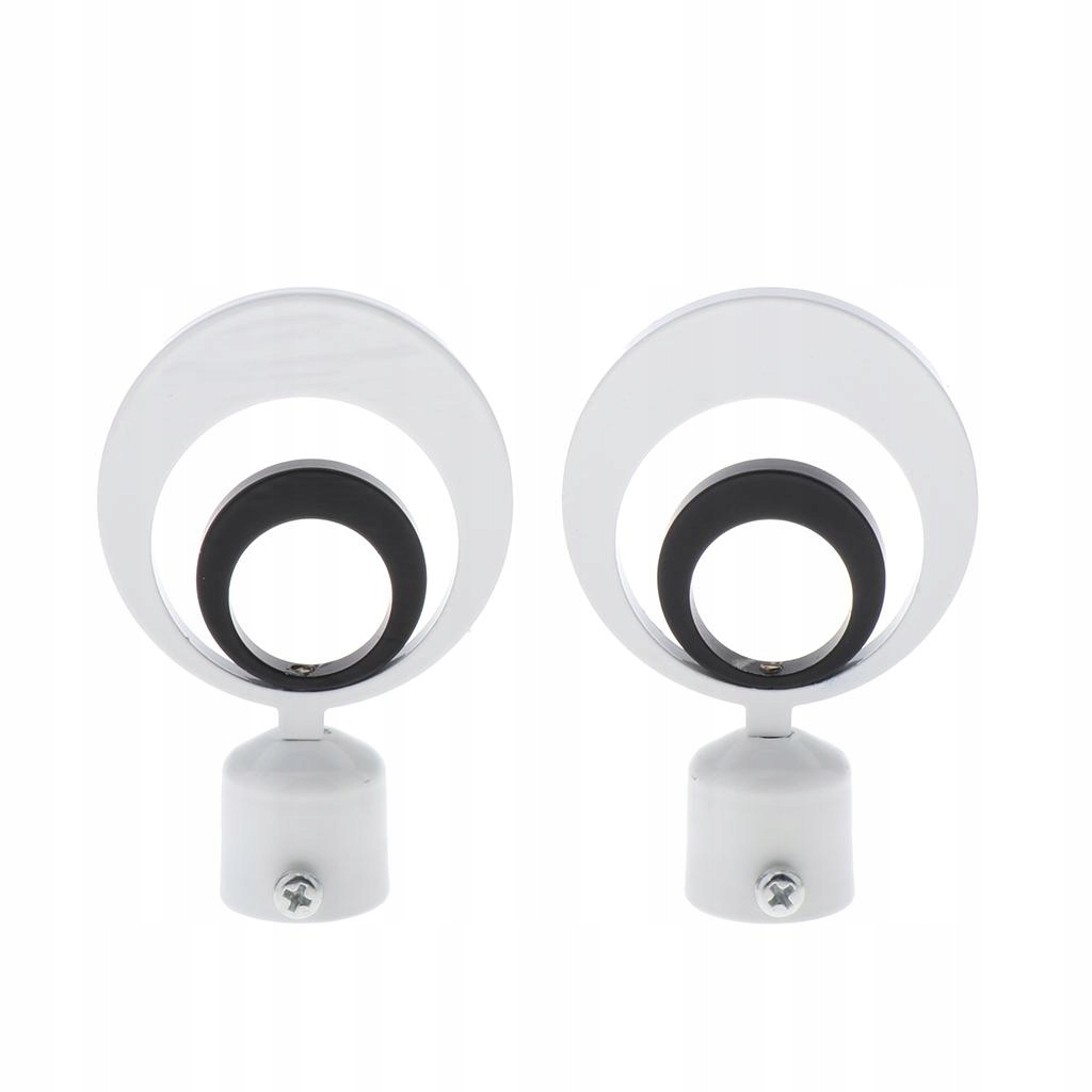 2xCurtain Rod Heads Cap 3D White_10x6.5x2.2cm