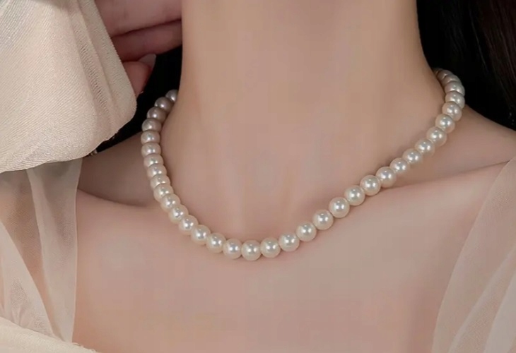 PIĘKNE PERŁY naszyjnik