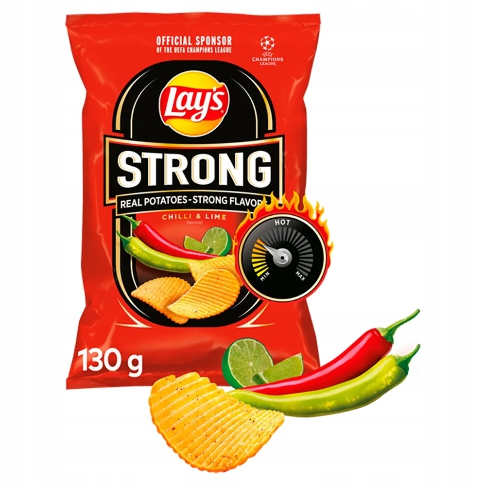 Lay's Strong o smaku ostrego chilli i limonki 130