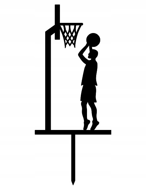 Koszykarz koszykówka Topper Sportowiec Czarne plexi połysk