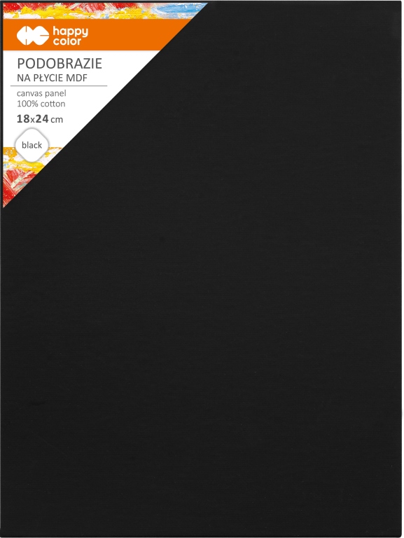 Podobrazie bawełniane 18x24 impregnowane czarne