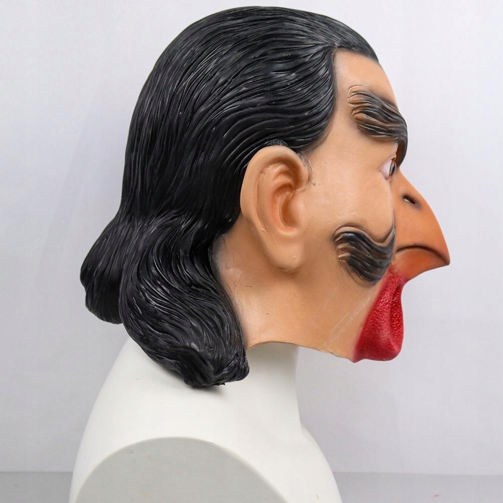 Halloween Realistic Human Face Rooster Mask