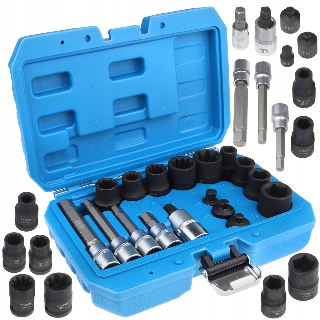 Zestaw nasadek do zacisków hamulcowych 17 szt