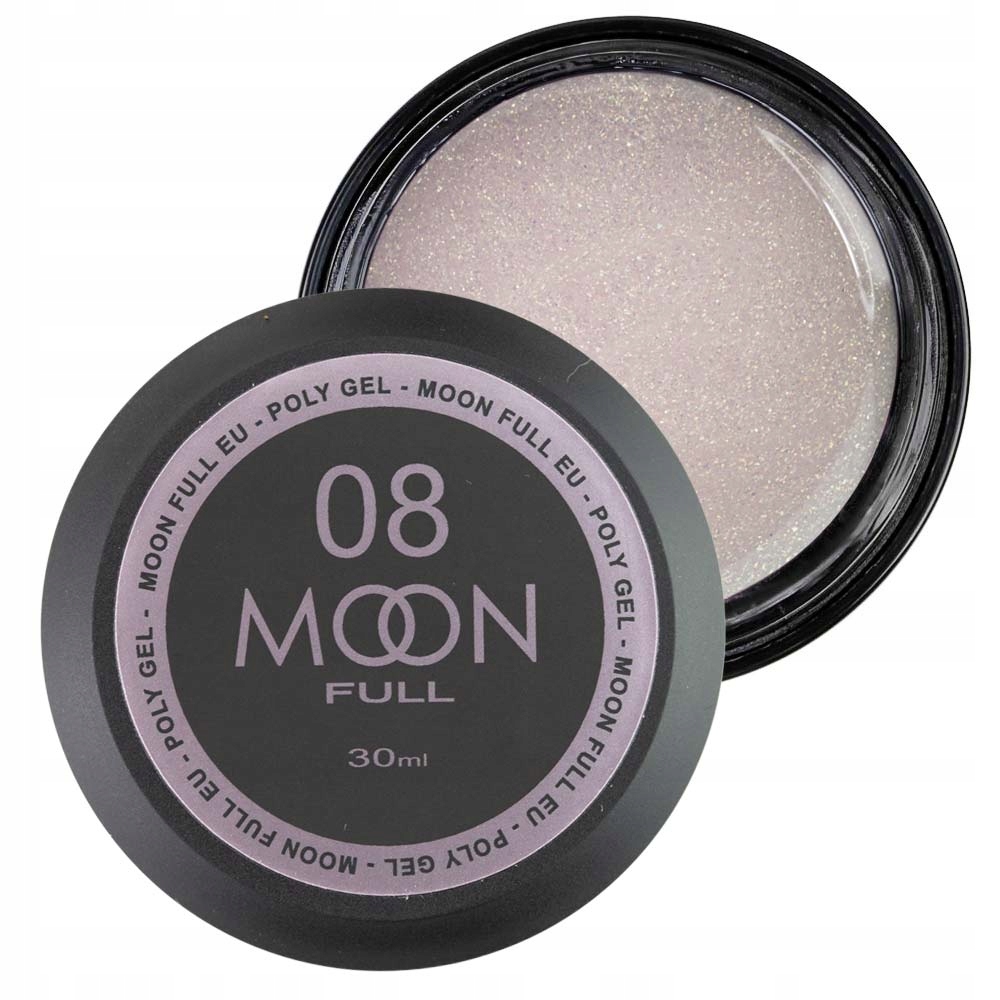 Poly Gel Akrylożel brokatowy Nude MOON Full 08