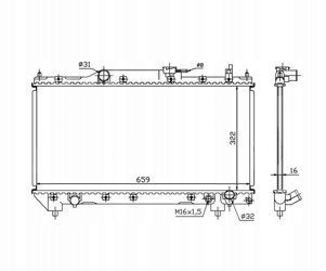 Chłodnica Toyota Avensis 10.1997 - 04.2003 2.0L