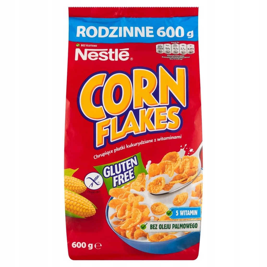 OUTLET Nestlé Corn Flakes Płatki kukurydziane 600 g