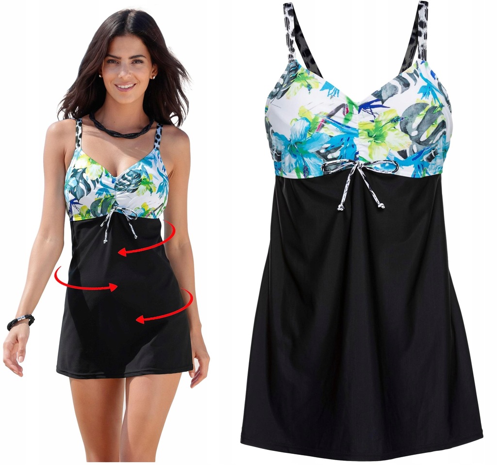 STRÓJ kąpielowy SUKIENKA minimizer 40 80 D - 7722914342 - oficjalne