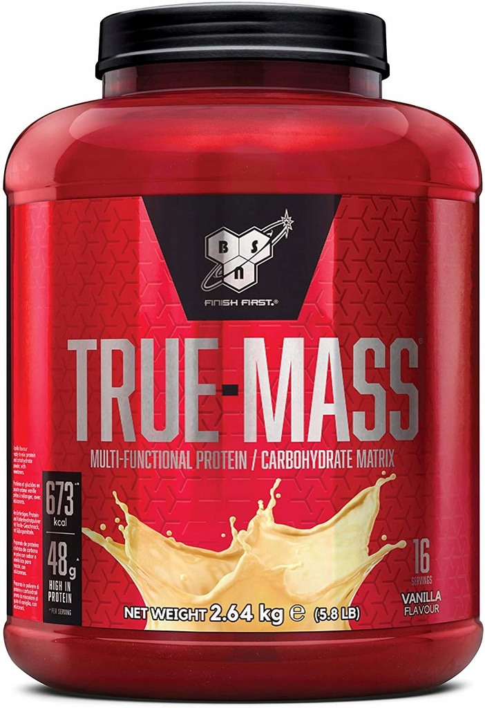 TRUE MASS 2610g GAINER BIAŁKO WĘGLOWODANY MASA