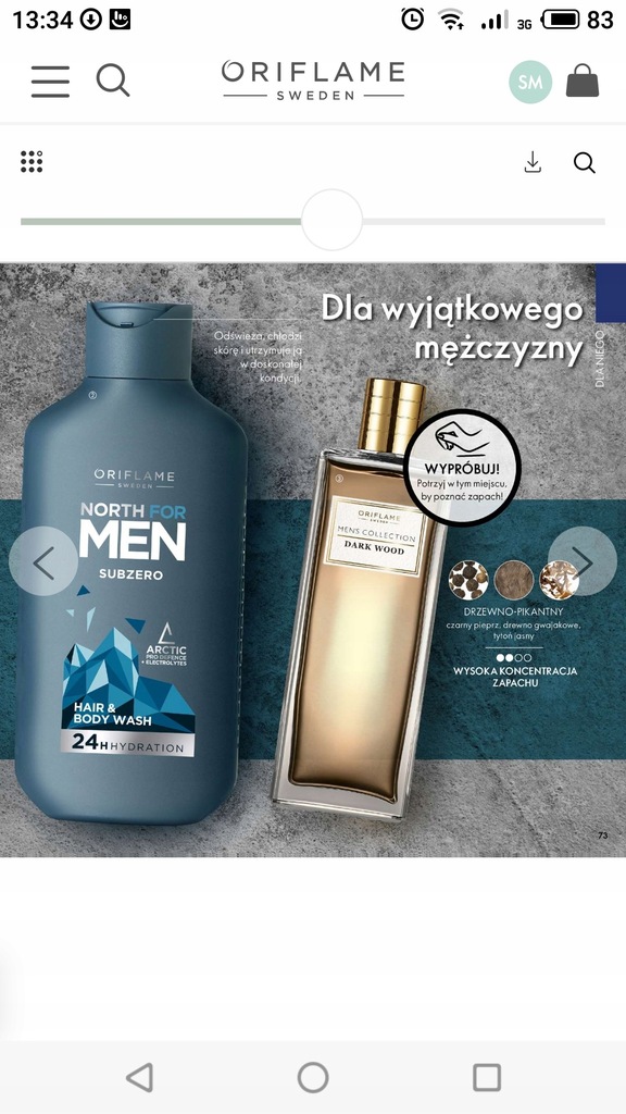 Oriflame zestaw dezodorant żel i woda toaletowa