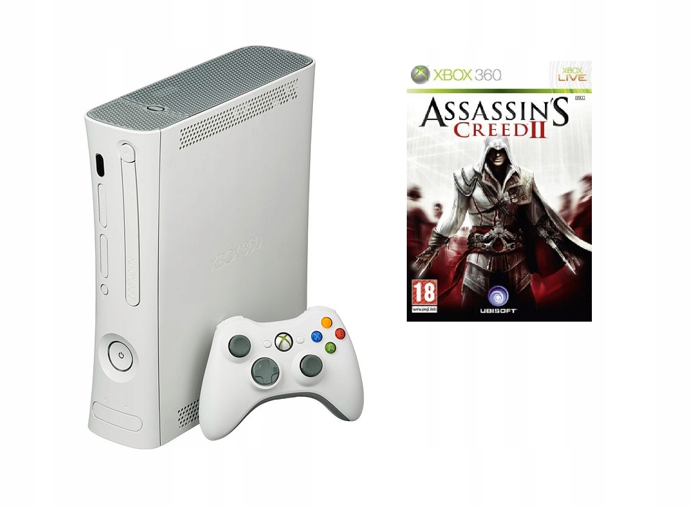 Konsola Microsoft Xbox 360 E 60 GB biały Assassin's 2