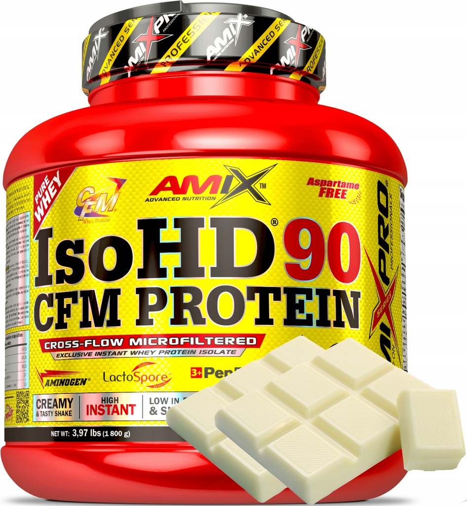 AMIX IsoHD 90 CFM Protein 1,8 kg biała czekolada