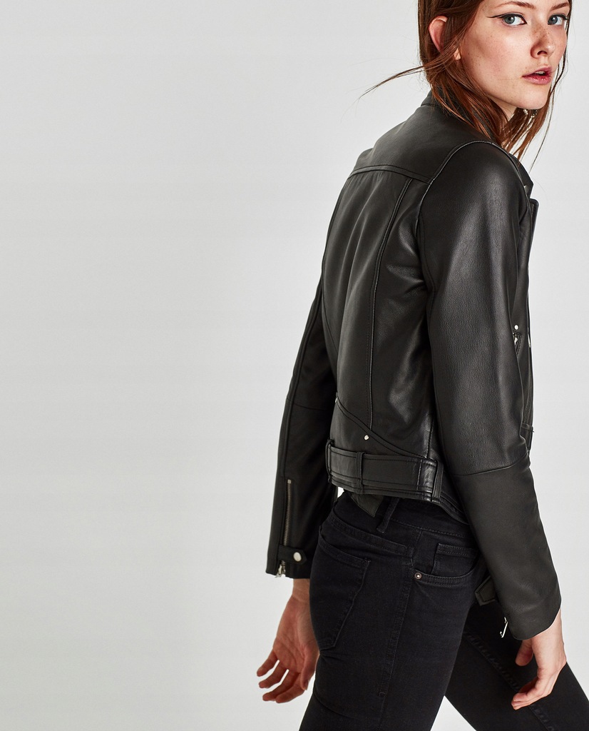 Кожаная косуха Zara женская
