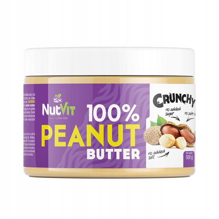 NutVit Masło Orzechowe CRUNCHY 500g Peanut Butter