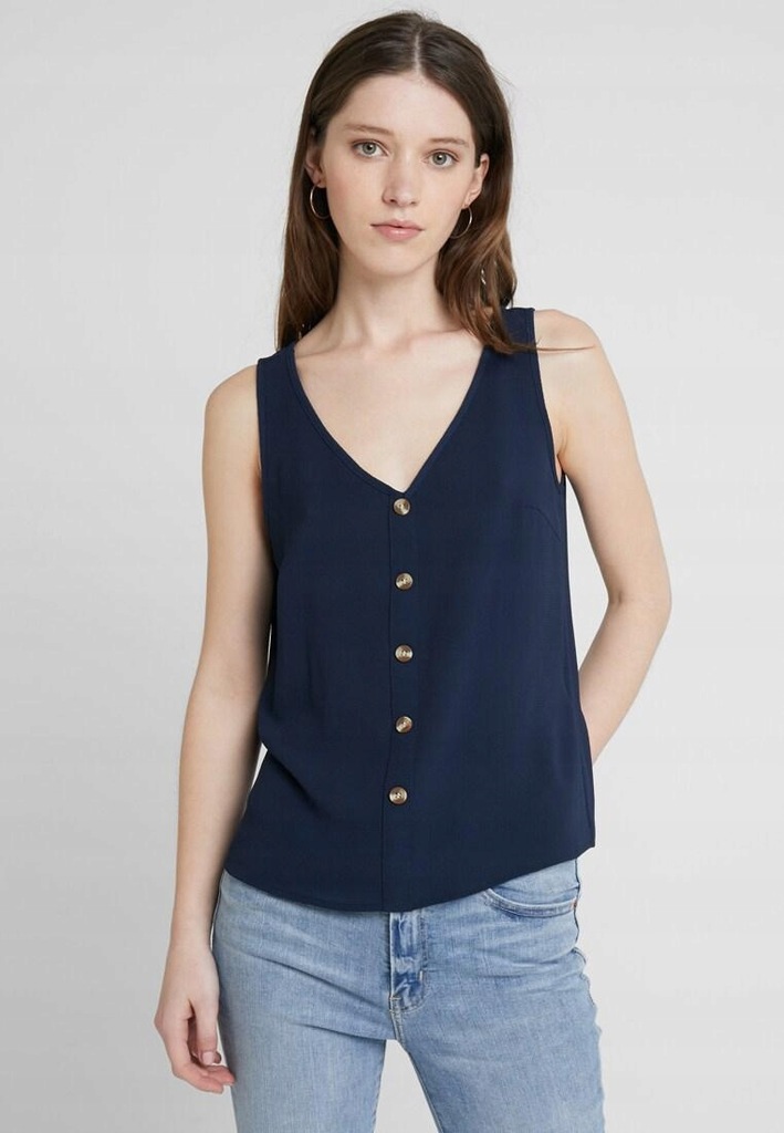 A1I203*VERO MODA DAMSKI TOP GRANATOWY BASIC XL P00