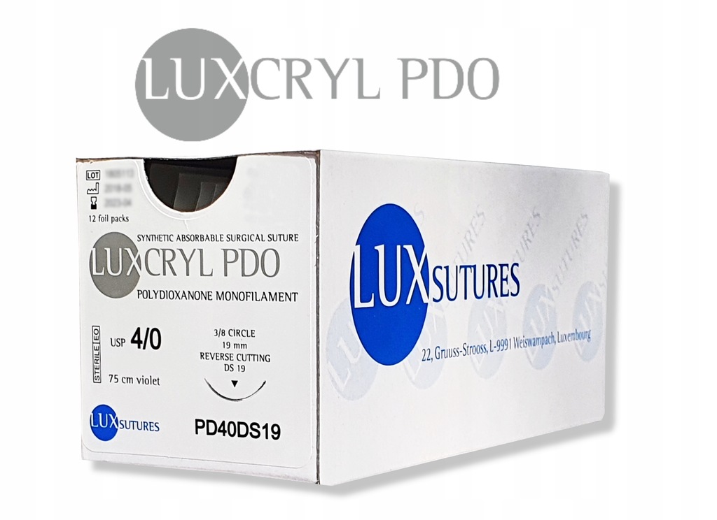 Nici syn. Luxsutures-LUXCRYL PDO PD40DS19 (12szt)