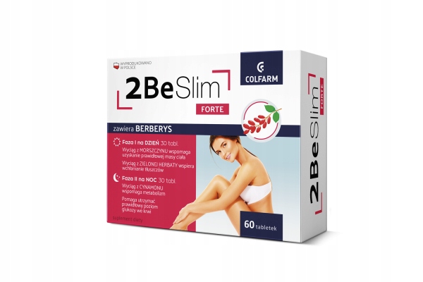 2Be Slim Forte dzień noc BERBERYS 60tabletek