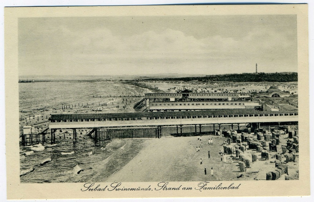 ŚWINOUJŚCIE - PLAŻA i KĄPIELISKO RODZINNE, 1925