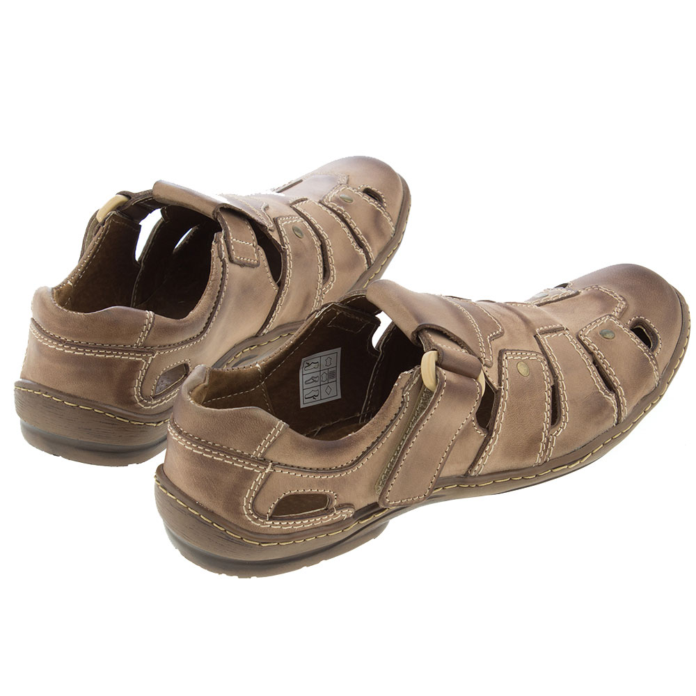 Купить СПОРТИВНЫЕ САНДАЛИИ МУЖСКИЕ, КОЖАНЫЕ НА ЛИПУЧКЕ, БЕЖЕВЫЕ 40 ...