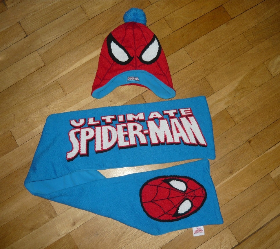 czapka + szalik Spiderman, obw. głowy 52cm