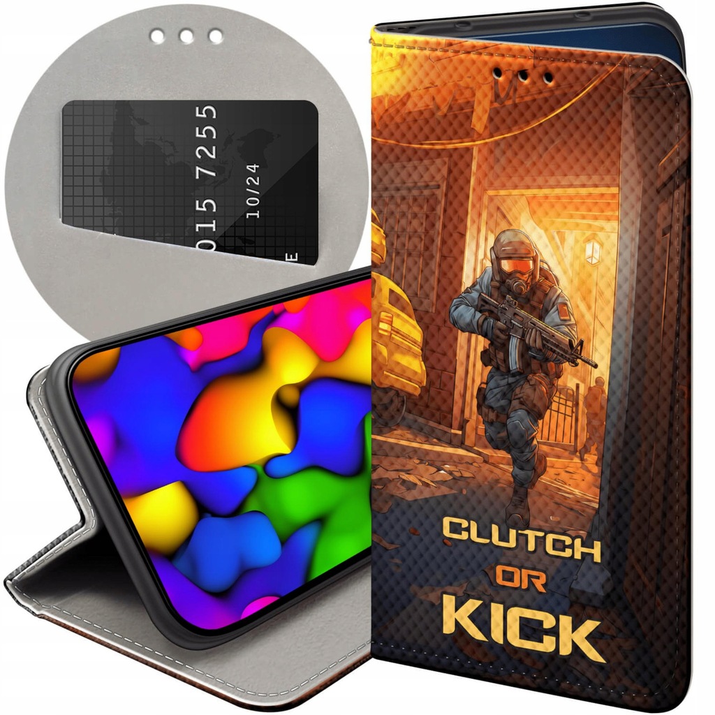 ETUI Z KLAPKĄ DO SAMSUNG GALAXY A03S WZORY CS GO COUNTER-STRIKE FUTERAŁ