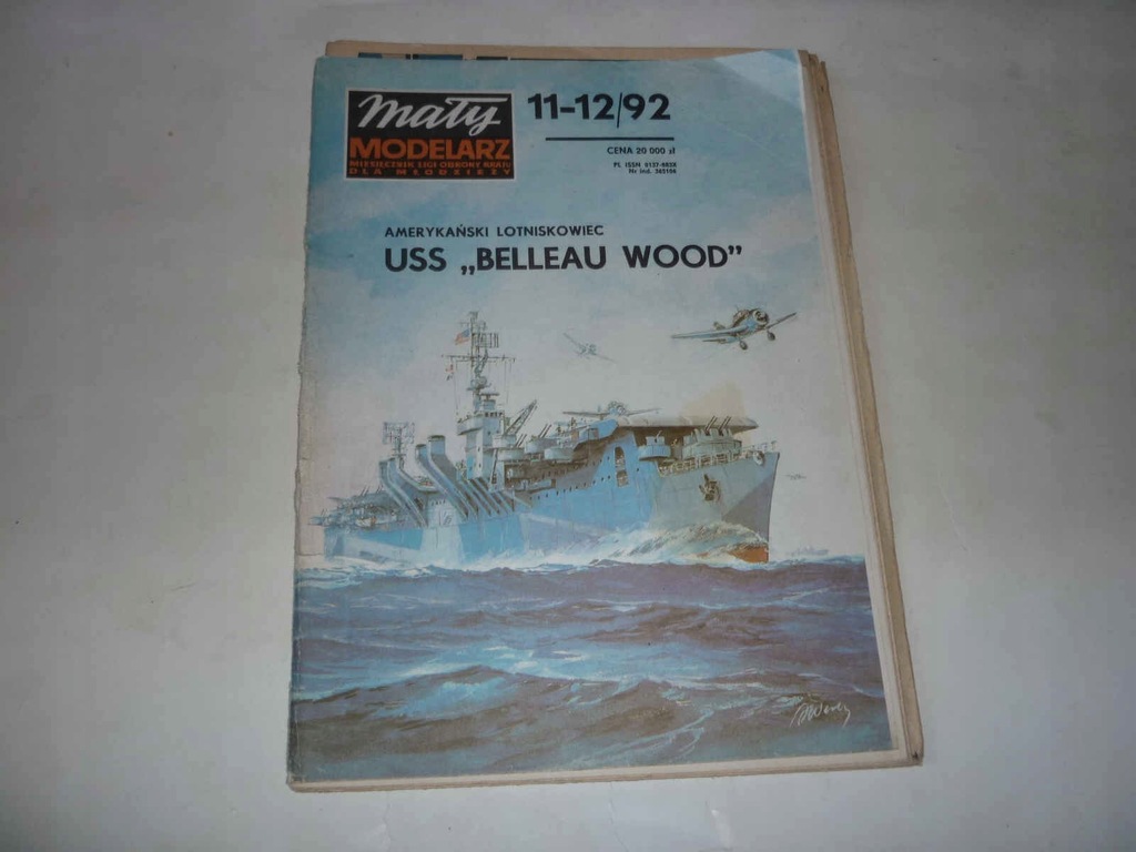 Mały Modelarz 11-12/92 amerykański lotniskowiec USS BELLEAU WOOD
