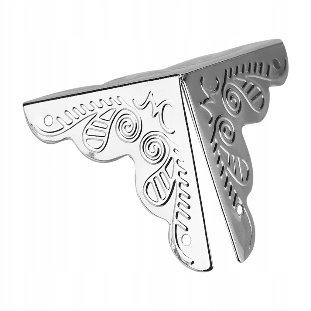 NAROŻNIK METALOWY OKUCIE NAROŻNIKI 12SZT SREBRNY