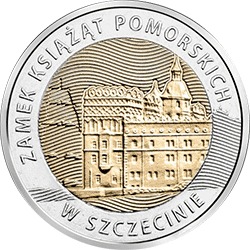 MONETA 5 ZŁ Zamek Książąt Pomorskich w Szczecinie