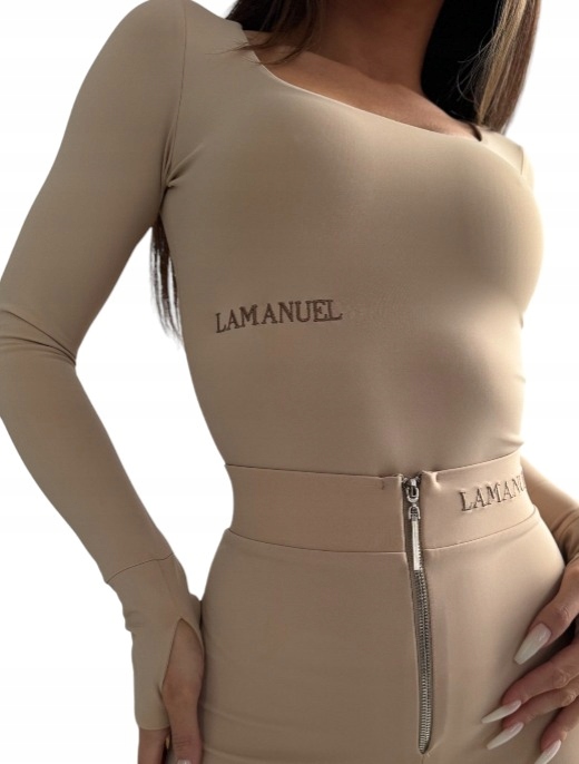 Body damskie SLICK La Manuel beżowe M/L