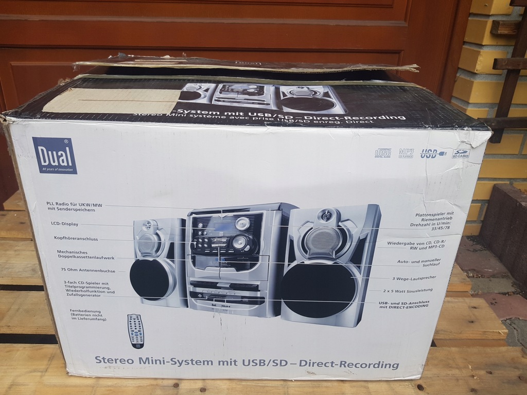 WIEŻA DUAL MP 301 (CD, radio FM, AM,+ GRAMOFON)