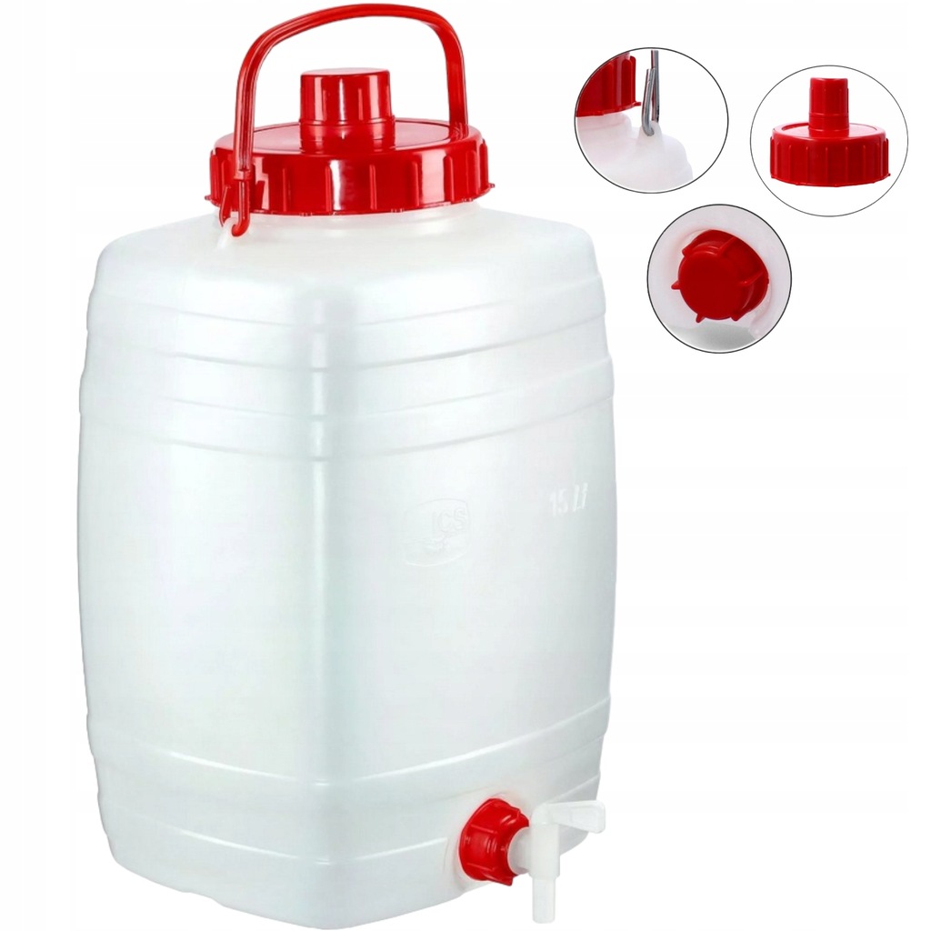 BECZKA 15L Z KRANIKIEM NA WODĘ POJEMNIK BAŃKA