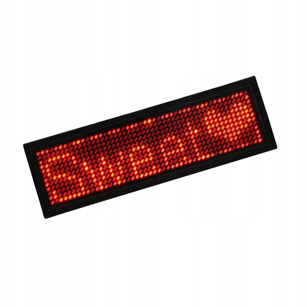 LED Badge Name Tag KTV Badge Tag Message Board Display 6 Red