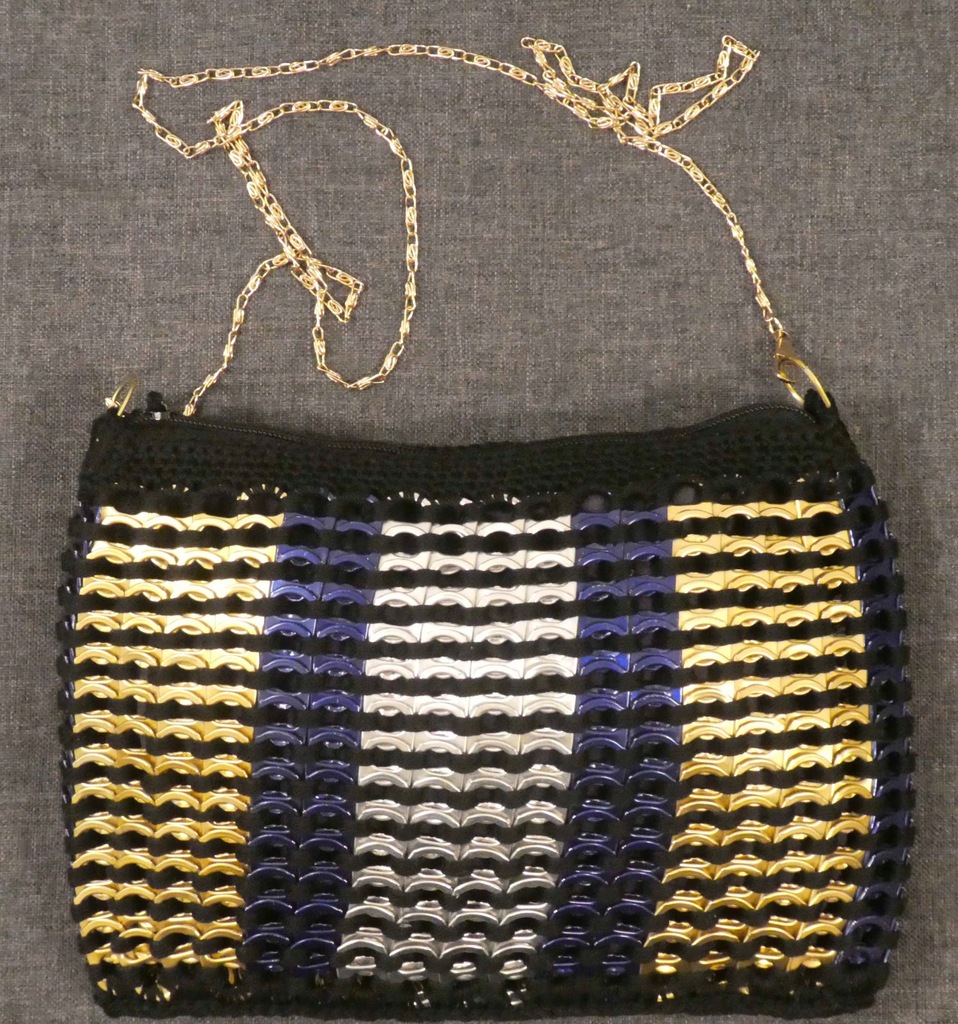 Torebka z zawleczek od puszek Handmade szydełko