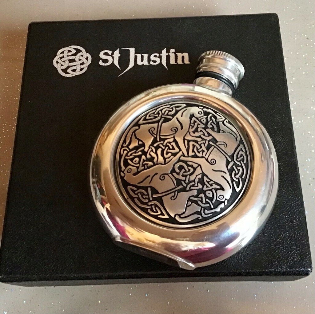 St. Justin piersiówka metal 100ml kolekcjonerska