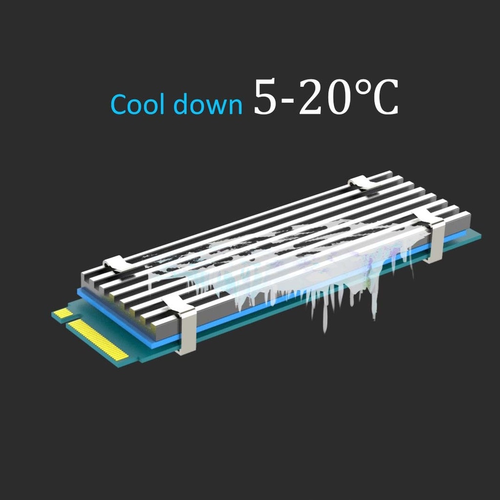 Купить Радиатор GLOTRENDS M.2 для твердотельного накопителя 2280 NVMe: отзывы, фото, характеристики в интерне-магазине Aredi.ru