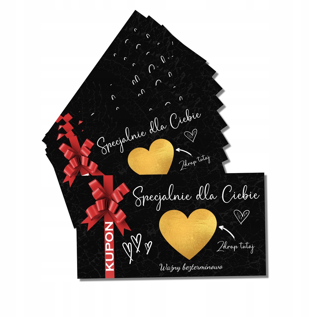 KUPONY MIŁOŚCI PREZENT NA WALENTYNKI ZDRAPKI