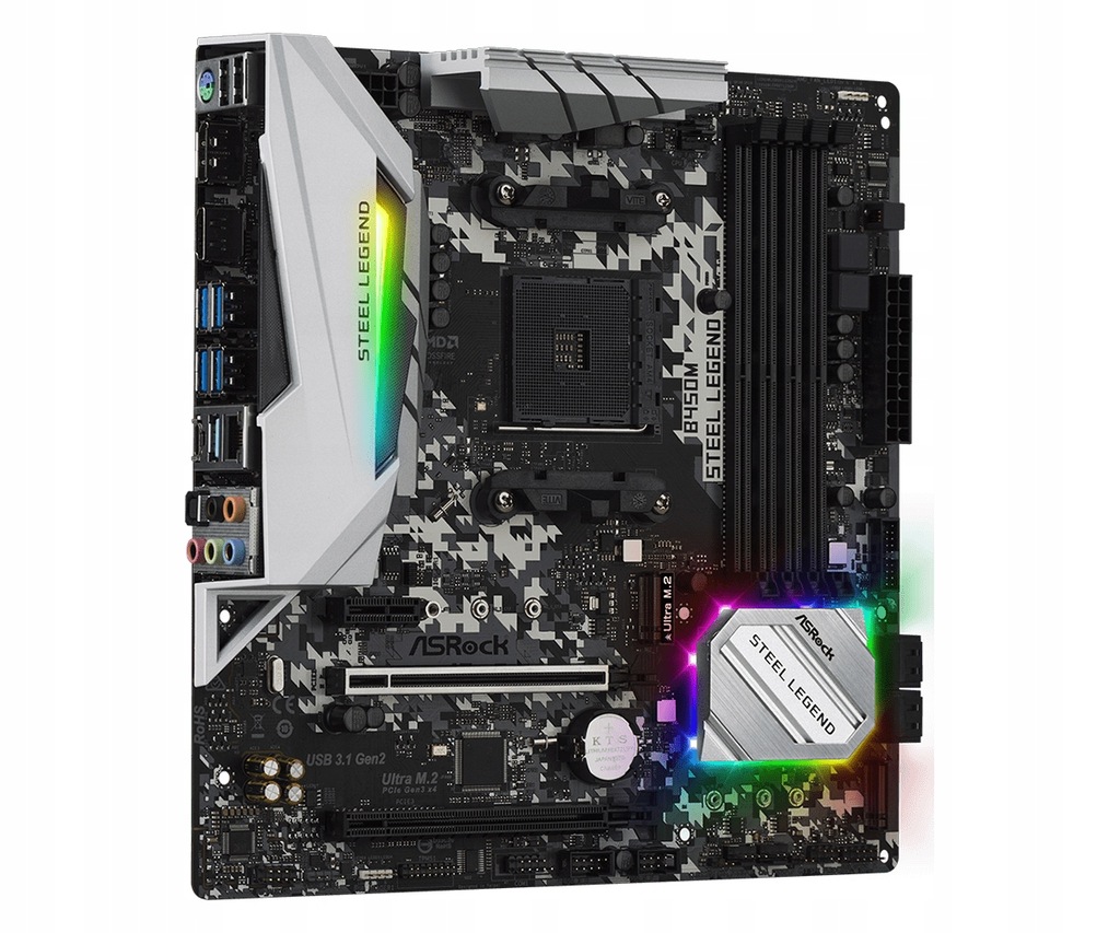 Купить Материнская плата ASRock B450M Steel Legend mATX AM4: отзывы ...