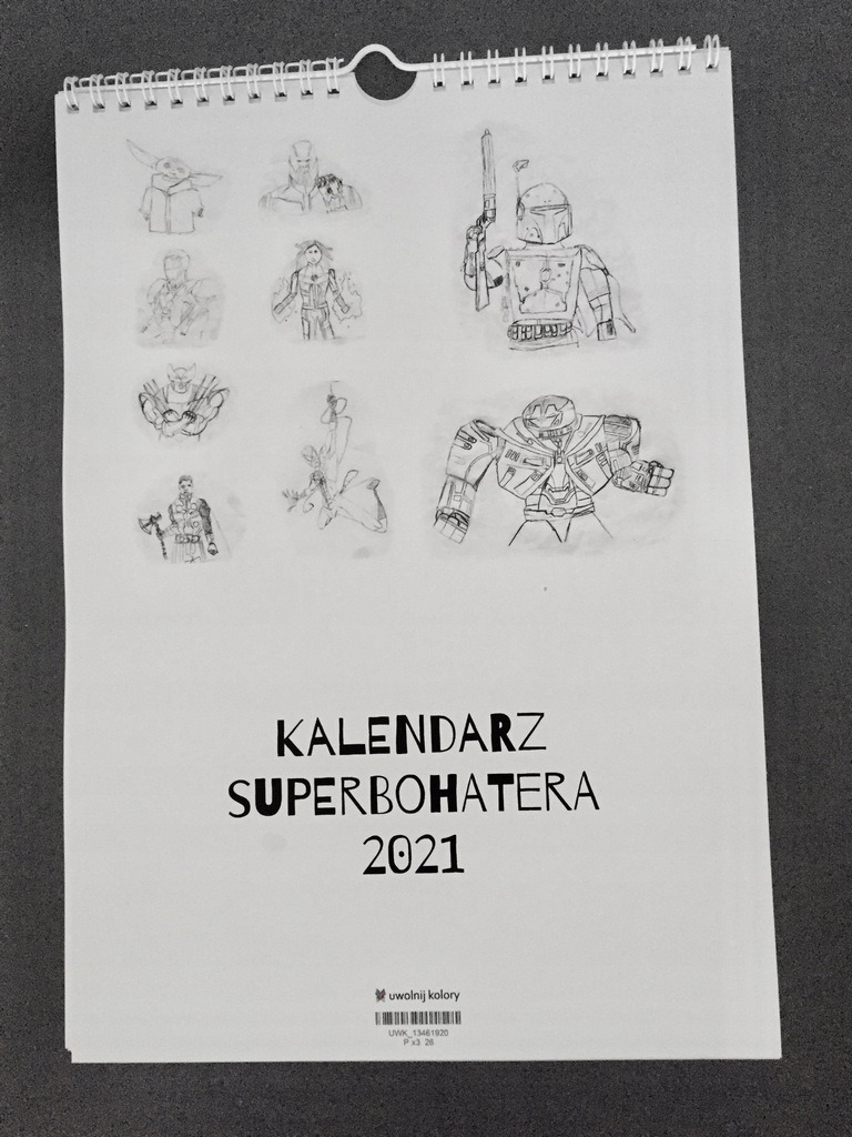 Kalendarz Superbohatera 2021