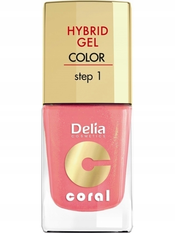 DELIA CORAL HYBRID GEL nr 16 CIEPLY SREDNI ROZ