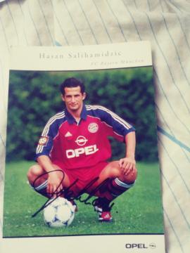 Karta Hasan Salihamidzic z autografem. FC Bayern