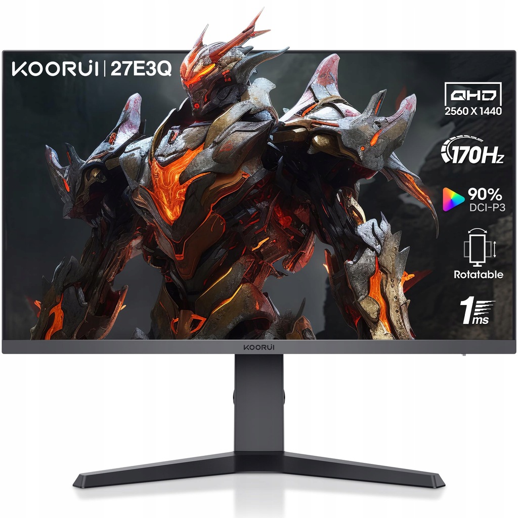 MONITOR DO GIER KOORUI 27 CALI, 170 HZ, 1 MS, 2K Q
