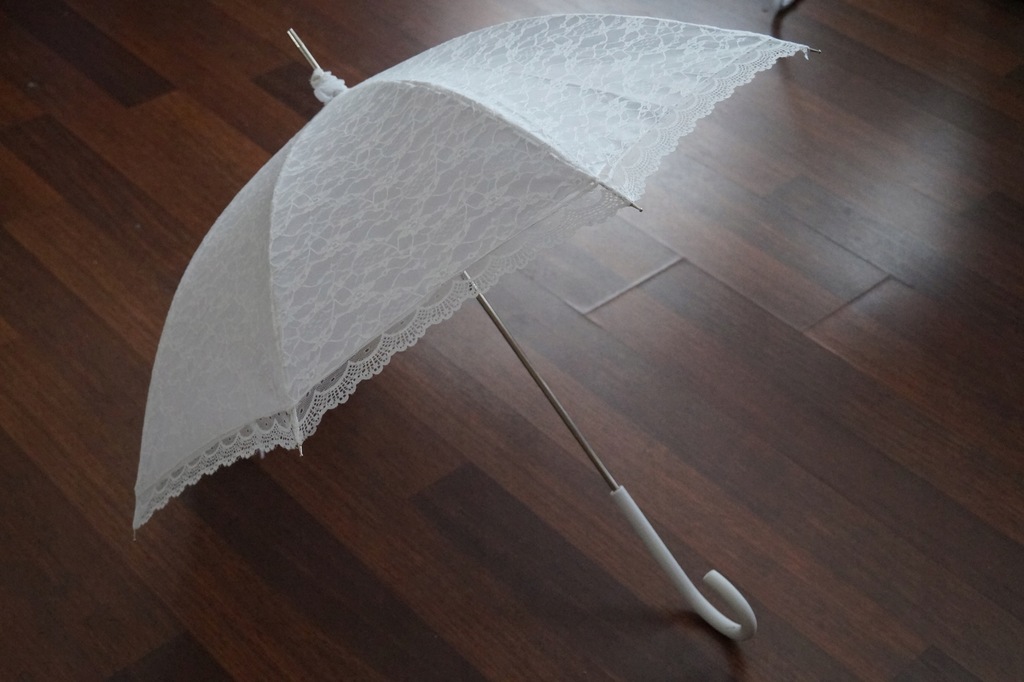 parasolka ślubna parasol wesele koronka koronkowy