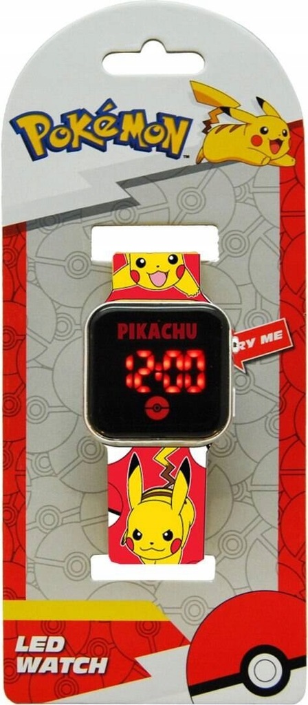 Pokemon Zegarek LED z kalendarzem