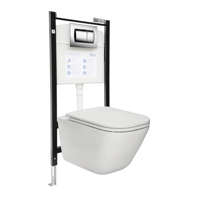Zestaw podtynkowy WC Roca Zefir Active chrom