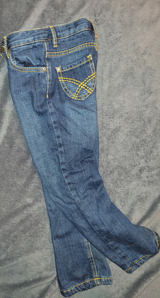 Tchibo JAK NOWE ocieplane spodnie jeans 122/128