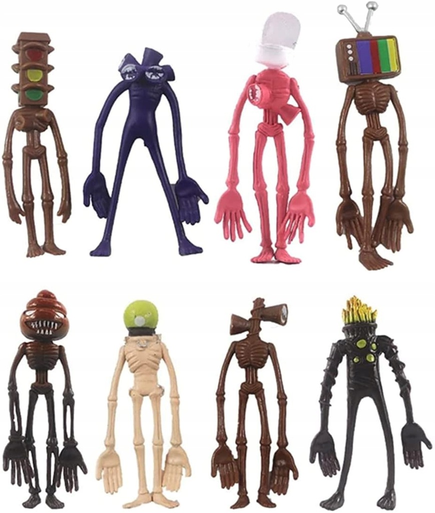 8 szt Siren Head Duże Figurki Super Zestaw